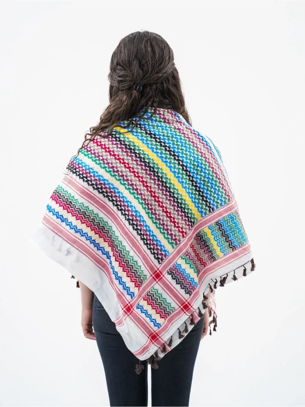 Rainbow Hirbawi Kufiya Keffiyeh - proceeds donated